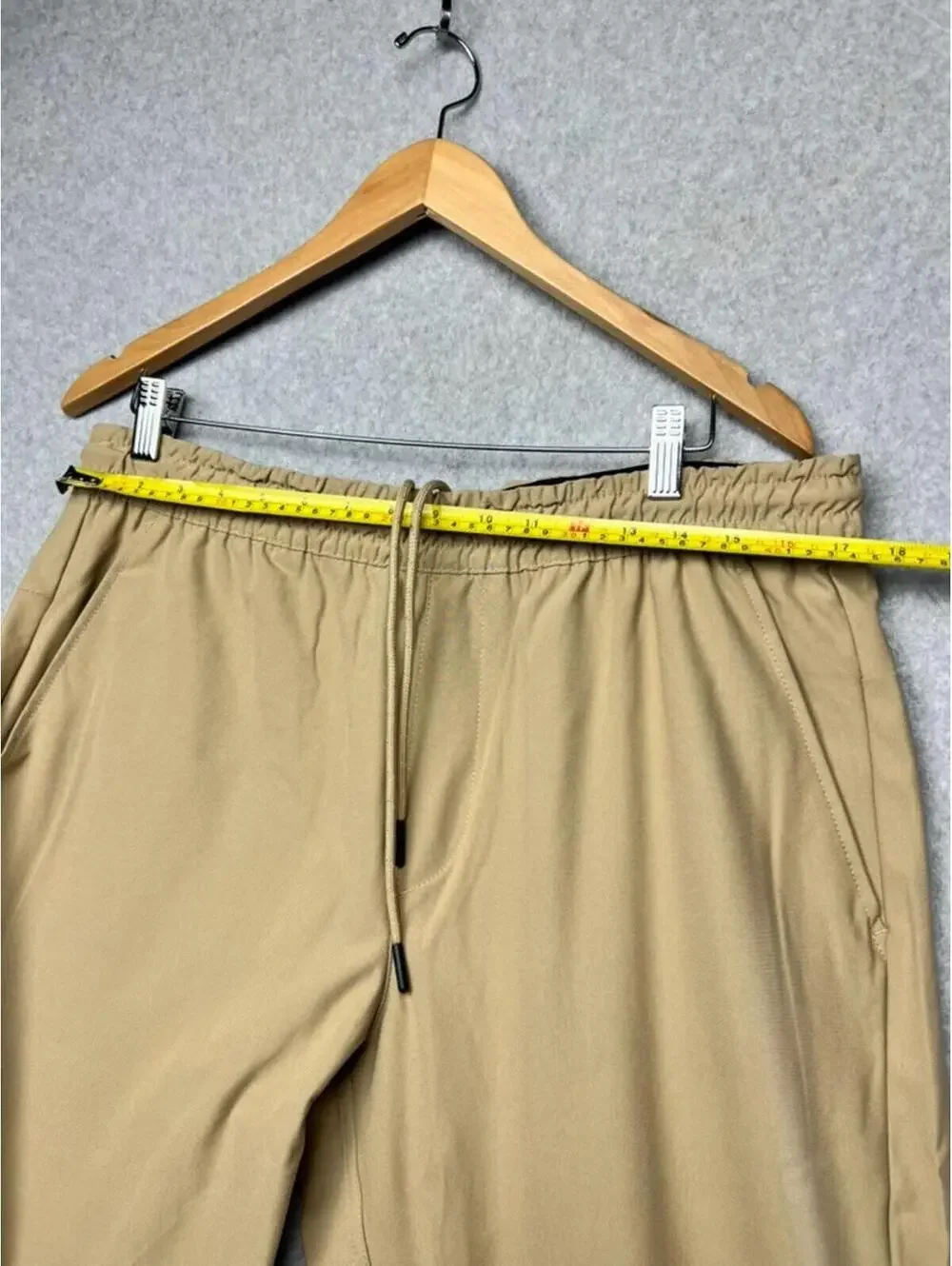 Quiksilver Men's Tech Jogger Pants L Tan Khaki Outdoor Stretch Hiking Utility